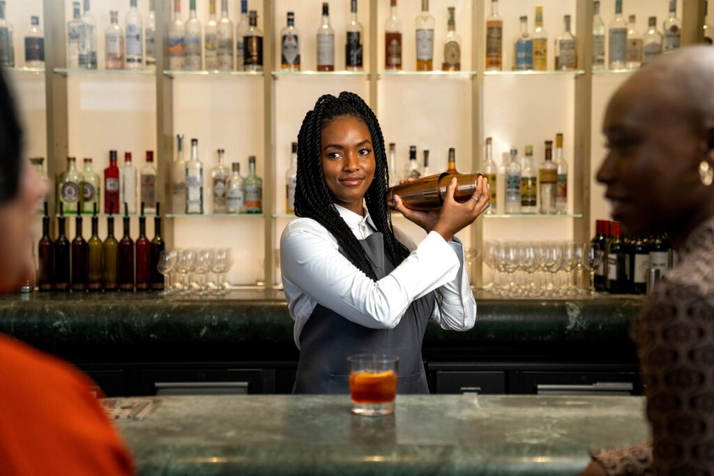 woman, bartender, cocktails, drinks, bar, friends, party, whiskey, old fashioned, hospitality, bartender, bartender, bartender, bartender, bartender, hospitality, hospitality